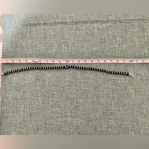 Sterling silver evil eye bracelet with black crystals NWOT - Picture 4 of 4